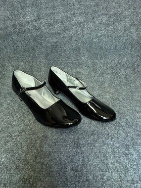 Nina Shoe Women's 6W Black Patent Leather Mary Jane 1.5" Heels